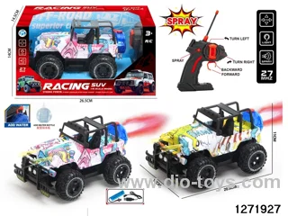 27Mhz 5 ch rc spray off-road car with light，include battery
