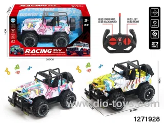 27Mhz 4 ch rc off-road car with light，not include battery