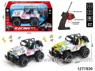 27Mhz 4 ch rc off-road car with light，not include battery
