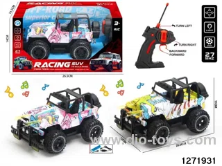27Mhz 4 ch rc off-road car with light，include battery