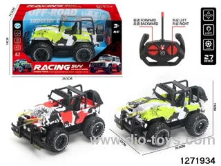 27Mhz 4 ch rc off-road car with light，not include battery