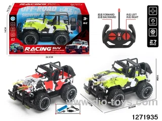 27Mhz 4 ch rc off-road car with light，include battery