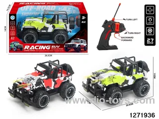 27Mhz 4 ch rc off-road car with light，not include battery
