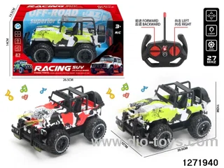 27Mhz 4 ch rc off-road car with light，not include battery