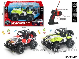 27Mhz 4 ch rc off-road car with light，not include battery
