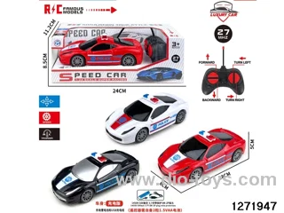 27Mhz 4 ch rc police car，include battery