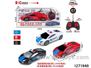 27Mhz 4 ch rc police car，not include battery