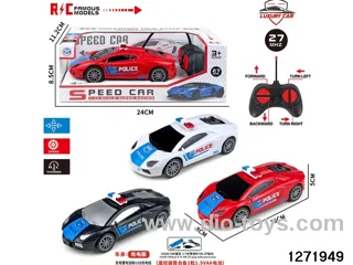 27Mhz 4 ch rc police car，include battery
