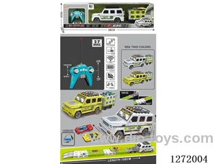 RC Mercedes-Benz Brabus G-Class with Dual-Track Launching Folding Ramp + 2 Die-Cast Cars (Battery Included)