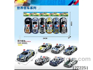 6PCS pull back alloy car (8.1cm)