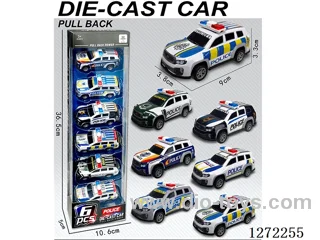 6PCS pull back alloy car (9cm)
