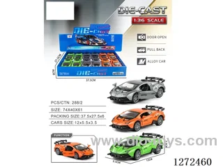 1:36 pull back alloy car 3 colors 12PCS
