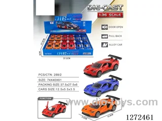 1:36 pull back alloy car 3 colors 12PCS