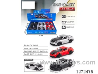 1:36 pull back alloy car 3 colors 12PCS
