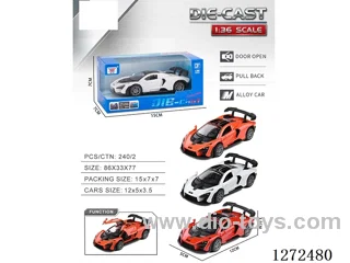 1:36 pull back alloy car 3 colors