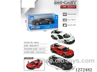 1:36 pull back alloy car 3 colors