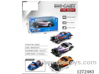 1:36 pull back alloy car 3 colors