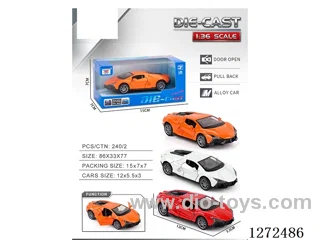1:36 pull back alloy car 3 colors