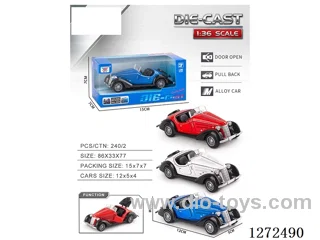 1:36 pull back alloy car 3 colors