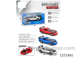 1:36 pull back alloy car 3 colors