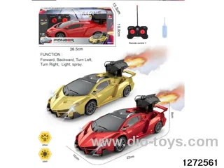 1:18 5 ch rc spray car with light，include battery