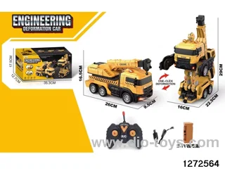 40Mhz 6 ch rc  transformable engineering truck，include battery