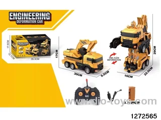40Mhz 6 ch rc  transformable engineering truck，include battery
