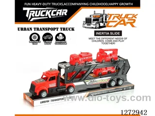Inertia Tractor + 4 Fire Trucks