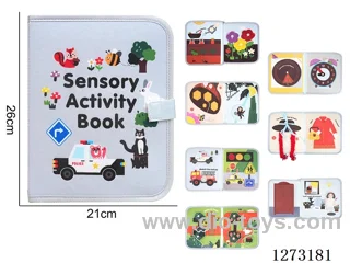 Montessori Early Learning for Kids - Felt Gray Animal 3D Oxford Cloth Book (8 pages)
