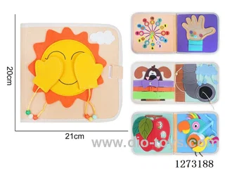 Montessori Early Learning for Kids - Felt Sun Hand Quiet Book (4 pages)