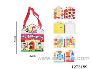Montessori Early Learning for Kids - Felt House Folding Quiet Book (5 pages)
