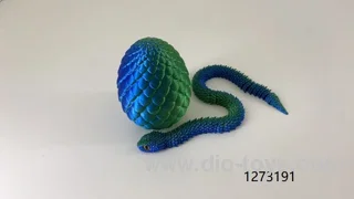 7CM DRAGON EGG+30CM SNAKE TOY IN LASER BAG