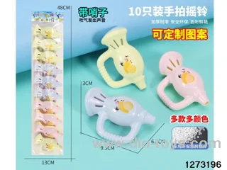 10pcs horn rattle with whistle
