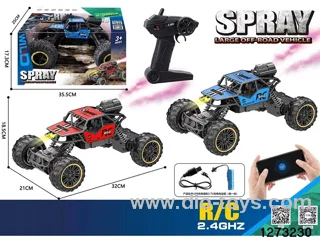 2.4G 1:12 rc spray climbing car with light，include battery