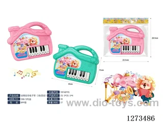 Animal Music Snow House Electronic Keyboard (Pink/Green Assorted)