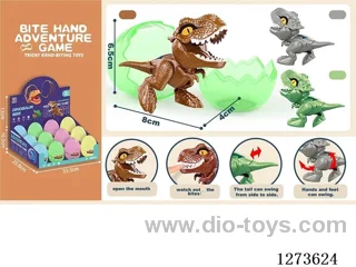 Mini Finger-Biting Dinosaur (Gray, Green, Brown, Dark Brown) (No Chain)12PCS