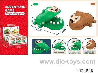Mini Finger-Biting Monkey, Brown/Green, 2-Color Assortment, 24 pcs/box, No Chain
