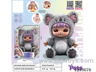 Heartbeat doll + lights + music + 4 IC + storage function for single/double shoulder backpacks