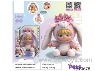 Heartbeat doll + lights + music + 4 IC + storage function for single/double shoulder backpacks