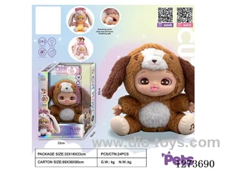 Heartbeat doll + lights + music + 4 IC + storage function for single/double shoulder backpacks