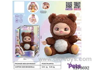 Heartbeat doll + lights + music + 4 IC + storage function for single/double shoulder backpacks