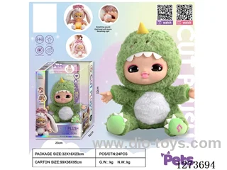 Heartbeat doll + lights + music + 4 IC + storage function for single/double shoulder backpacks