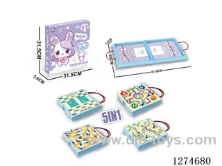 5-in-1 Large Bouncing Chess Foldable Storage Box