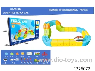 74PCS DIY Gear Transformable Track Car