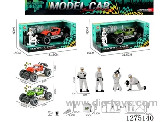 Large inertia car with light + mechanic + tools included AG13*3