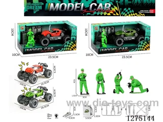Small inertia car with light + mechanic + tools included AG13*3