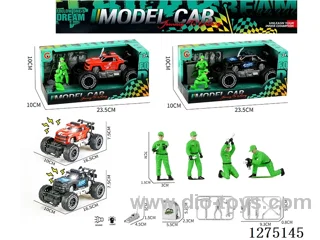 Small inertia car with light + mechanic + tools included AG13*3