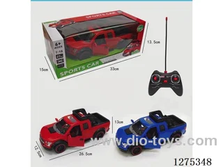 1:16 5ch rc car with light not included battery 2 colors