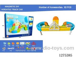 82PCS Magnetic DIY Transformable Track Car