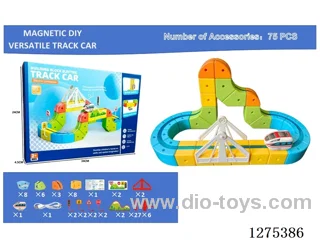 75PCS Magnetic DIY Transformable Track Car